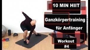 '10MIN Ganzkörper HIIT I Workout für Anfänger I HOME WORKOUT#4 I Tag 4/90'