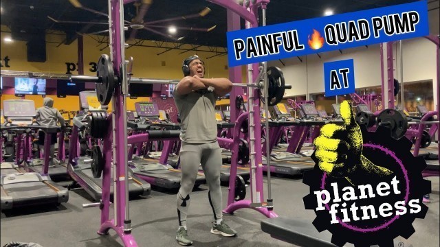 'Planet fitness Leg day! Hero pump!'