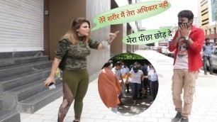 'Rakhi Sawant Feeling On Mandira Bedi CRYING Rakhi Sawant spotted outside Gym in Andheri funniest mom'