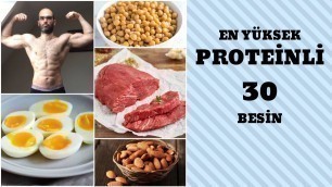 '30 EN YÜKSEK PROTEİN İÇEREN BESİN! Vücut Geliştirmek İçin En İyi Protein Kaynakları'