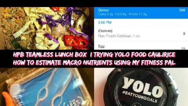 'HPB Teamless Lunch Box, YOLO Food Caulirice, My Fitness Pal | Ketogenic Lifestyle Singapore'