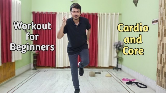 'Workout for Beginners at Home| Cardio and Core Exercise|Easy Exercises'