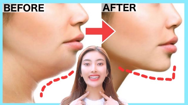 'Double Chin Removal and Wrinkles, Get a Better Jawline, V shape Face with this Exercise!'