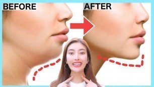 'Double Chin Removal and Wrinkles, Get a Better Jawline, V shape Face with this Exercise!'