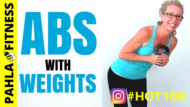 'WEIGHTED ABS 10 Minute No Repeat AB Workout with a KETTLEBELL or DUMBBELL | HOT 100 Challenge Day 32'