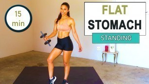 '15 MIN STANDING ABS WORKOUT TO GET RIPPED ABS | abs workout with dumbbells standing'