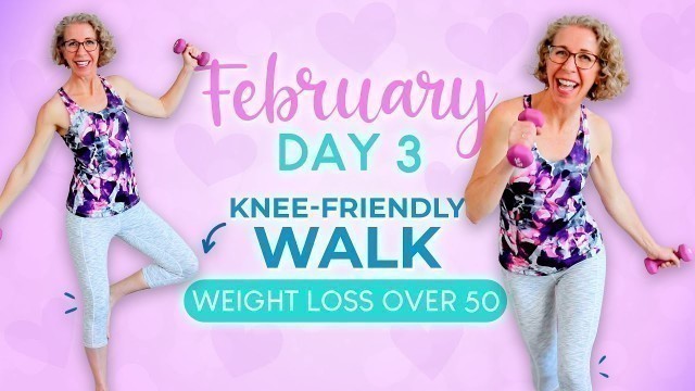 'Knee Friendly WALK with WEIGHTS to Get Trim + Toned 