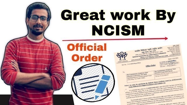 'Official Order by NCISM  | AYUSH Doctors are 