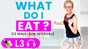 'WHAT I EAT, 40 minute WALK + RUN workout | Let\'s RUN podcast'