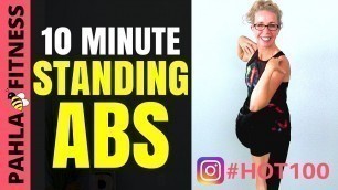 '10 Minute STANDING ABS Workout Routine | HOT 100 Challenge Day 53'