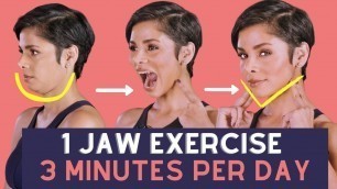 'ONE JAW EXERCISE for THREE MINUTES per day to get a FIRM FACE'