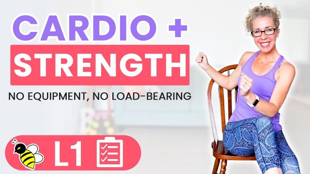 '35 Minute SEATED Bodyweight Cardio + Strength Workout 