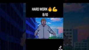 'Hard workout anime inspiration #hardwork anime #motivation'