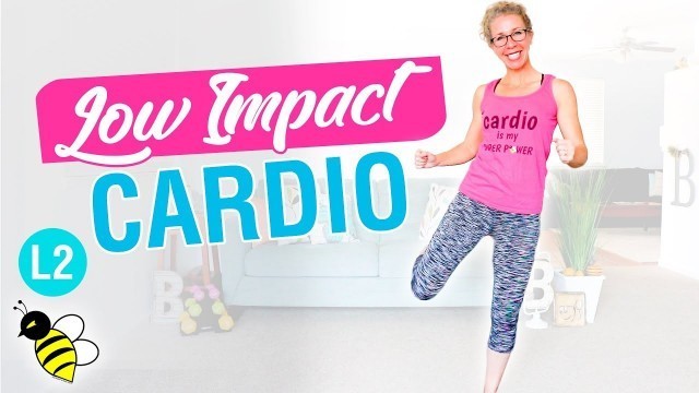 '10 minute LOW IMPACT CARDIO endurance workout, safe for KNEES + LOW BACK'