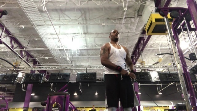 'Cross cables shoulder workout at Planet Fitness!'